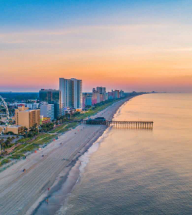 Dawn breaks over Myrtle Beach, an inspiring setting for personal injury lawyers.