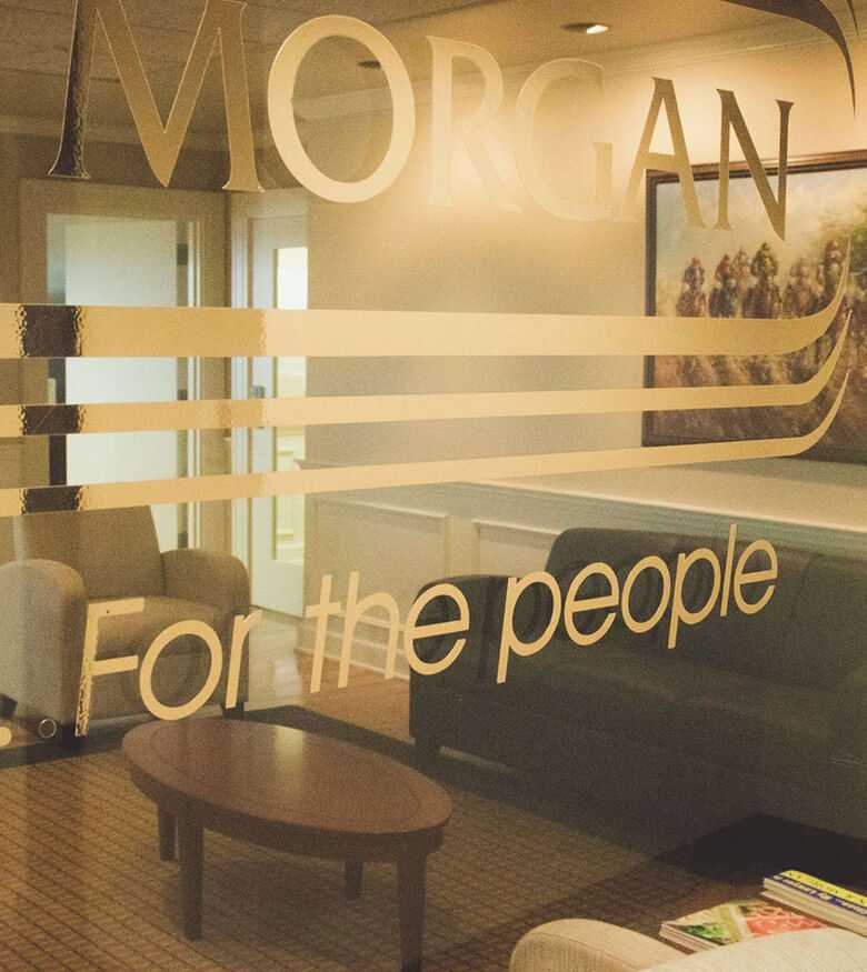 Elegant interior of a Morgan & Morgan office in Lexington, tailored for personal injury lawyers.