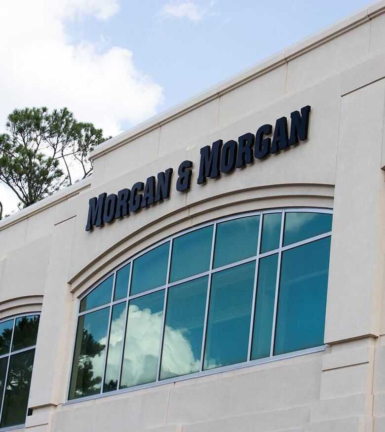 Front view of the Morgan & Morgan office in Jackson, prominently serving personal injury lawyers.